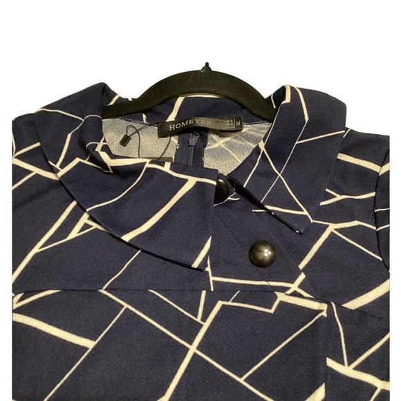 Homeyee Women's Geometric Print Fitted‎ Career Casual Pencil Dress - Size M - Picture 5 of 13